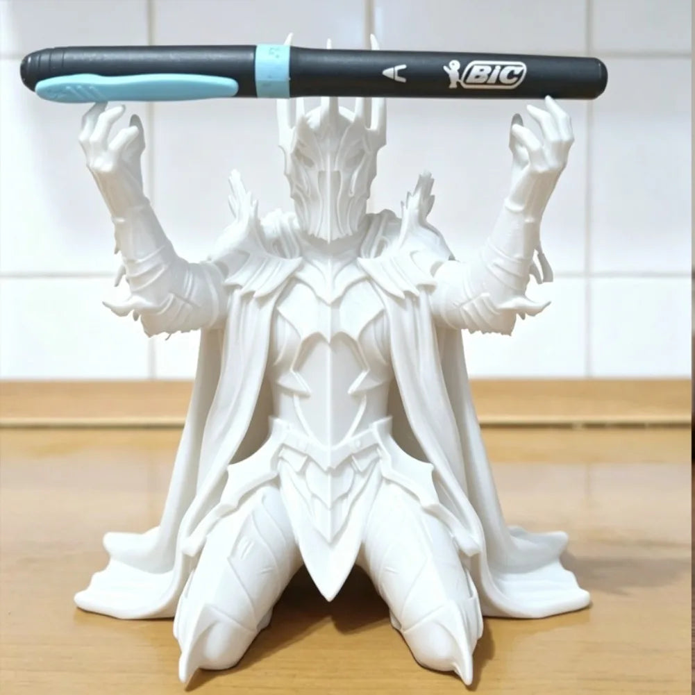 Creative Dark Devil Pen Holder Anime Brush Stand 3D Printing Art Pencil Rack Stationery Storage Pot Student Office Desk Decor