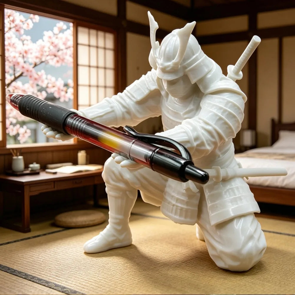 Clevertrail Kneeling Samurai Pen Holder