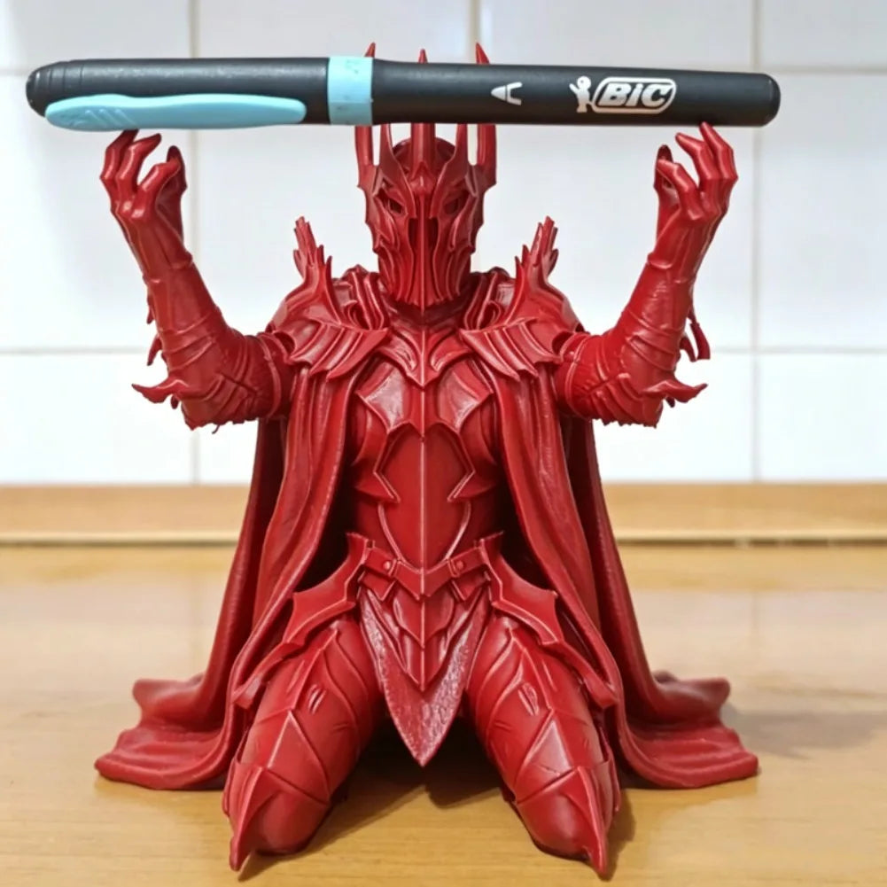 Creative Dark Devil Pen Holder Anime Brush Stand 3D Printing Art Pencil Rack Stationery Storage Pot Student Office Desk Decor